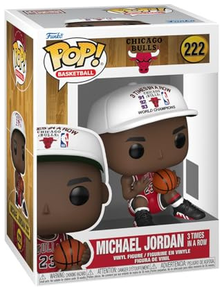 Funko POP! NBA: Bulls - Michael Jordan (3X in a Row) | Offizieller Fanartikel und Merch - Vinyl Sammelfigur als Regal Deko - Geschenkidee zum Geburtstag für Fans und Sammler
