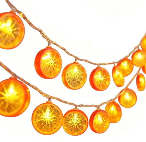 Zitronen Lichterkette 1.5m 10 LED Batterie Obst Deko Innen Aussen | Sommer, Party, Garten, Balkon, Terrasse, Tisch, Licht, Kette, battery, stimmung, warm, fest, sommer, Beleuchtung