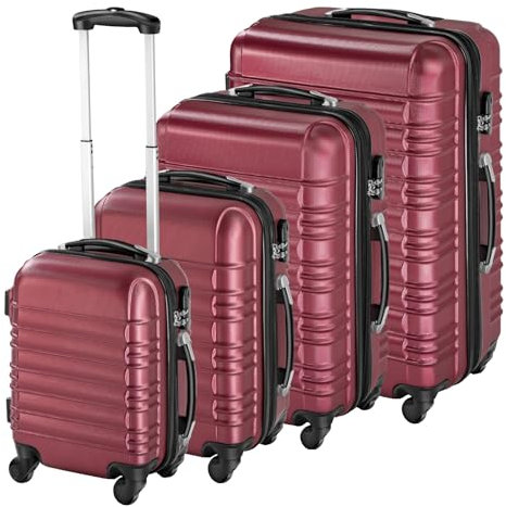 TecTake® Set de Valise de Voyage 4 Tailles - Grande, Cabine, Petite, Maternité ABS avec Roulettes Pivotantes 360° et Cadenas - Poignée Télescopique