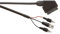 121AV SCART Out to BNC Input and 2 Twin RCA/Phono Audio Video Cable for TV & Satellite Lead - 1.5 meters