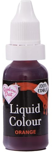 Rainbow Dust Liquid Colour - Liquid Air Brush Colour and Food Colouring (Orange, 16ml)