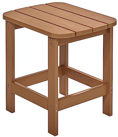 NEG Design Adirondack Tisch Marcy Beistelltisch täuschend echte Holzoptik, wetterfest, UV- und farbbeständig naturbraun