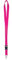 Karteo Schlüsselband pink mit Karabinerhaken und Schnalle [1 Stück] 20 mm Lanyard Ausweishalter zum Umhängen von Ausweishüllen Kartenhüllen Schlüssel
