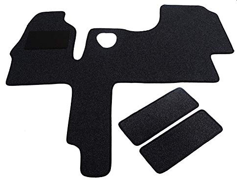 Mertex Automatte Autoteppich Classic anthrazit meliert 44563-C-A (schwarz, Fahrerhausteppich mit 2 Einstiegsmatten)