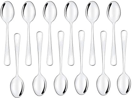 Cuillère à Café, en haute qualité acier inoxydable de petite cuillère à café pour Café, thé, dessert 10,2cm 12 pièces