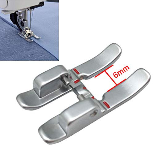 CKPSMS-Marke - - 1 STÜCK # 93-036931-91 6-mm-Nähfuß mit offenem Zeh und IDT-Passform für Pfaff-Nähmaschinen (6-mm-Satinstich-Metallfuß mit offenem Zeh)