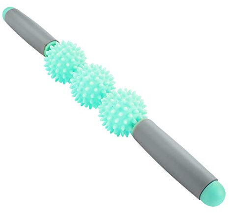 Huairdum Yoga Muscle Roller Stick, Cellulite Spiky Ball Zurück Arme Schulter Bein Körpermassage Tools Deep Tissue Mit Spiky Balls Taille Entspannung Fitness Übungsstab(#1)