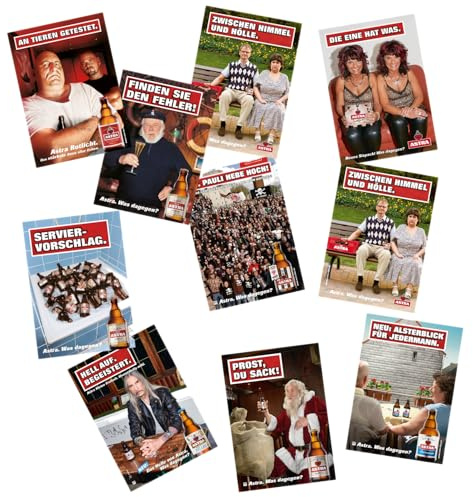 ASTRA Postkarten-Set Edition 1 - Set aus 10 kultigen Plakatmotiven, Geschenkidee aus St. Pauli