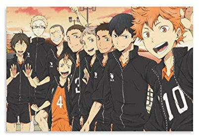Haikyuu Poster auf Leinwand, japanisches Anime-Bild für Wohnzimmer-Wanddekoration, 40 x 60 cm, 10 Stück