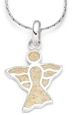 DUR Anhänger für Halsketten Engel Strandsand, aus 925 Sterling Silber, B: 33 mm, P3797