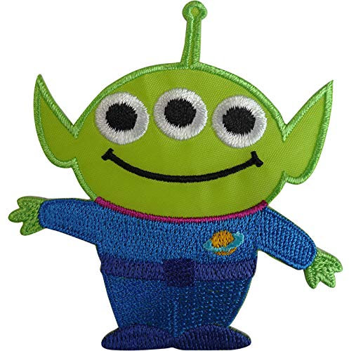 Disney Toy Story Squeeze Toy Alien Patch Iron Sew On Clothes Embroidered Badge