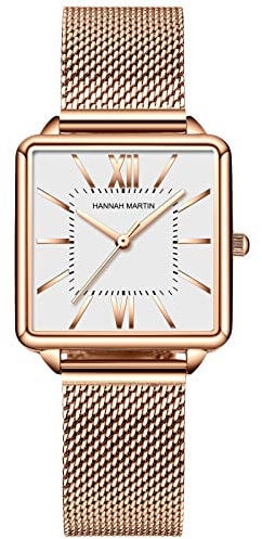 rorios Damen Uhren Analog Quarz Armbanduhr mit Edelstahlarmband Wasserdicht Minimalistisch Damenuhren für Frauen