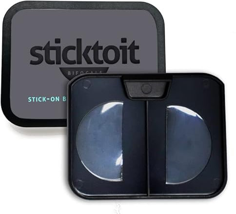 Safety Protection Glasses Sticktoit Stick-On Bifocal Lenses, converts any Glasses or Sunglasses to Bifocals +1.50