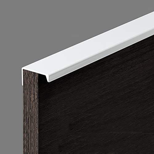 NANNAN0901 Tiradores de Cocina Blancos Tirador de Armario de Aluminio Manijas de Cajones de Gabinete Oculto, Tirador de Puerta para Muebles, para Tocadores de Dormitorio (Length 400mm)