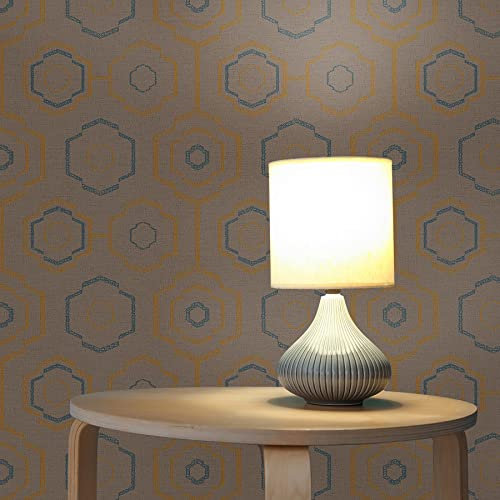 WTD Mantiburi Papier peint non tissé Motif Noan M1 n° 2911 Orange/bleu géométrique