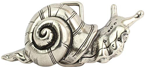 BELTINGER Gürtelschnalle Schnecke 4,0 cm | Buckle Wechselschließe Gürtelschließe 40mm Massiv | Wechselgürtel bis 4cm | Silber