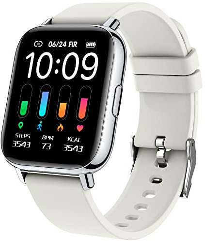 Smart Watch Men Women, 1.69 Fitness Tracker with Sleep/Heart Rate Monitor, Calorie/Step Counter Fitness Watch 24 Sports Modes, Shared GPS Smartwatch, I-PX68 Waterpoof Activity Tracker for Android iOS