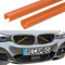RECAMBO Kühler Grill Einsatz, Frontgrill Zierleisten Streifen, Grill V Streben | Kompatibel mit BMW 1er 2er 3er 4er 5er 6er 7er, F20 F21 F22 F23 F30 F31 F32 F33 F34 F36 G30 G32 G11 G12 | Orange