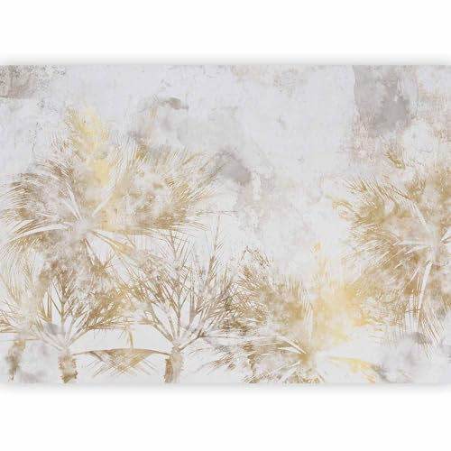 murando PREMIUM Papier peint Palmiers 400x280 cm Décoration Murale XXL Poster Tableaux Muraux Tapisserie Photo Trompe l'oeil Feuillage Jungle gris or b-A-10175-a-a