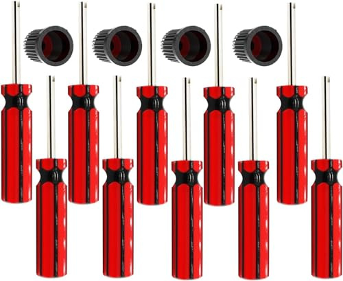 UpAmcarker Amcarker 10 Pcs 6523339 Valve Core Removal Tool Automotive Car Motorcycle Truck Bike Screwdriver Valve Stem Core Remover Tire Repair Install Tool (10)