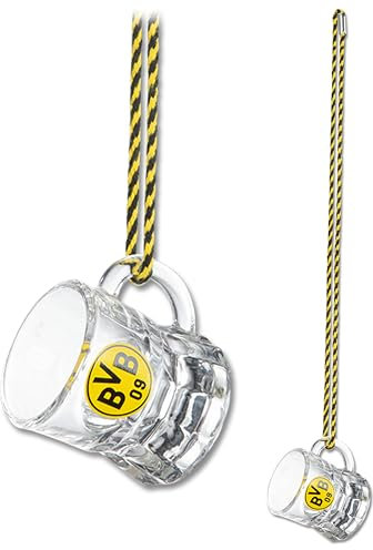 Borussia Dortmund Schnapsglas mit Kordel 2er Set Schnapsseidel | Glas BVB 09