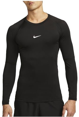 Nike Men's Shirt M NP DF Tight Top Ls, Black/White, FB7919-010, 2XL
