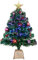 24inch Green Fiber Optic Christmas Tree,Prelit Artificial Tabletop mini Christmas Tree,Star,Bowknot and ball Ornaments for Best Holiday Home Decorations (24inch, Green)