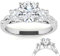 Molioaki Verlobungsring Damen Sterling Silber 925 Eheringe Damen Unendlichkeits Drei Stein Verlobungsring Diamantring 1 Karat Brillantschliff 5A Zirkonia Ring Verlobung Hochzeit Geschenk-54