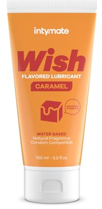 INTIMATELINE | Intymate - Wish Caramel, Gleitgel auf Wasserbasis mit Karamellgeschmack, fördert die Gleitfähigkeit, organische Formulierung, 100 ml