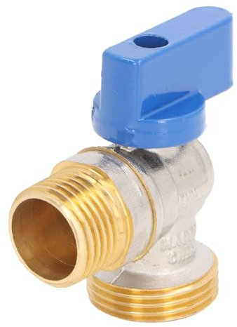 Winkelabsperrventil, G1/2 x G3/4 (DN15 x DN20) Außengewinde Messing Winkel Absperrventil Außengewinde Messing-Kugelhahn Mit Vierteldrehung für Badezimmer Toilette Küche Dusche Sanitär