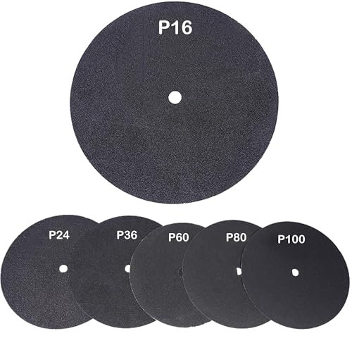 Siliziumkarbid Doppelschleifscheiben Ø 406 mm Treibteller für Schleifmaschine, Betonschleifer. Doppelseitiges Schleifpapier, ideal für Holz und Beton – Körnung 24, 20 Stück, Schleifscheiben