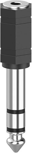 Magnet - Adaptateur Jack 3,5 mm Femelle vers 6,35 mm Mâle | Stéréo Plaqué Nickel | Compatibilité Universelle, Piano, Guitare, Ampli, Clavier, Table de Mixage, Casque Audio