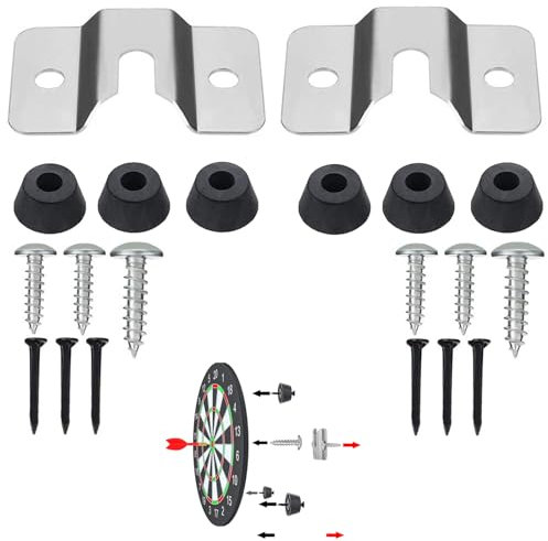 2 Set Dart Board Bracket Dartboard Bracket Hanging Wall Hook Dartboard Stand Darts Holder for Hanging Screw Hook Set Accessories Kits for hanging screw hook set High