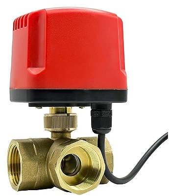 XEOWHUPG 1/2“ 3/4” 1“ 2 Zoll 3-Wege-Wasserdichter motorisierter Kugelhahn Elektrischer Kugelhahn Messingkugelhahn DREI- oder zweizeilig (Color : L TYPE-220VAC-CR02, Size : 2 Inch)