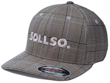 SOLLSO. Basecap Khaki_Kariert