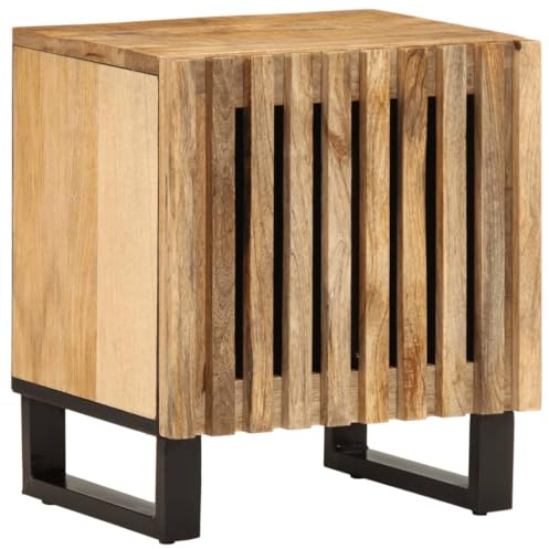 vidaXL Nachttisch 40x34x46 cm Raues Mangoholz