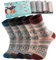 Fullogo 5 Pair Wool Socks - Thick Soft Winter Socks Women, Warm Socks Women, Fashion Vintage Womens Socks Ladies Thermal, Cosy Leg Warmers Ladies Christmas Gifts
