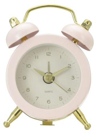 techno line - Mini sveglia modello GS, misura solo 5 cm, perfetta per i viaggi, colore: oro rosa
