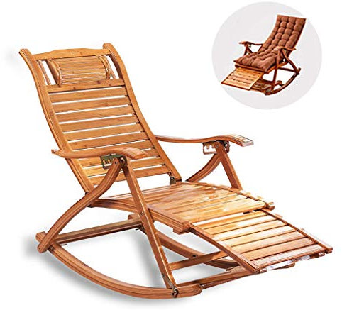 QUSYZD Schaukelstuhl aus Holz, Sessel für drinnen und draußen, Garten, Terrasse, Balkon, Veranda, Sitz, Schaukelstühle, Relax-Loungesessel, Schaukelstuhl,Rocking Chair