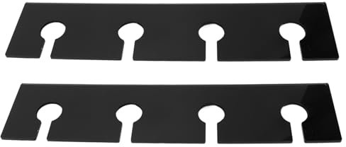 ZAICOLER Wall Wine Rack, Wine Glass Holder Wine Rack 2Pcs Space Saving Under Cabinet Stemware Hanging Rack Wall Mounted Acrylic Wine Glass Holder for 8 Stemmed Glasses (Black)