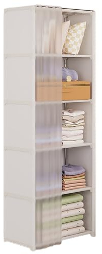 Genikeer Armario Portátil para Ropa Pequeño | Porta Ropa con Revestimiento De Tela No Tejida | Plegable Organizador | para Colgar
