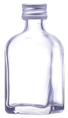 50ml Mini Square Glass Bottles with Screw Caps – Small Spirit Bottles for Wedding Favours, Homemade Drinks, Gin, Oils & Gifts (Silver Lid, Pack of 140)