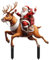 Weihnachtsstecker Weihnachtsmann Rentier Gartenstecker aus Acryl, 2D Flache Weihnachten Figur Dekostecker Weihnachtsdeko Wetterfest Santa Claus Stecker Gartendeko Weihnachtsfigur zum Stecken (B)