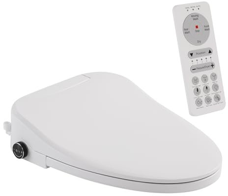 Bidet Toilet Seat,Smart Toilet Seat with Wireless Remote,Electric Heated Seat,Warm Water Washing,Warm Air Dryer and Multiple Spray Modes For Women Men Pregnant or Elderly People,Elongated