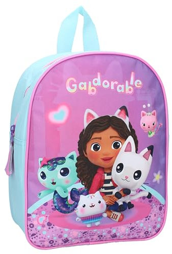 Vadobag Gabby's Dollhouse Sac à Dos pour Enfants | École | Maternelle - Couleur Violet - Gabby La Maison des poupées - Gabdorable - 29x22x9cm