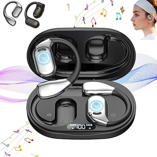 PKKP M75 übersetzer Kopfhörer, 3-in-1 Wireless Bluetooth AI Translation Earbuds mit 144 SprachüBersetzer, KI übersetzung Kopfhörer, AI Translator Earbuds Echtzeit übersetzer Kopfhörer (M75-Schwarz)