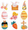 Aufnäher Ostern Dekoration, 9 PCS Bügelflicken Kinder, Bestickte Flicken Patches Ostern, Flicken zum Aufbügeln Kinder, Bügel Applikationen für DIY Osterdekorationen, Kleidung, Schultaschen (C)