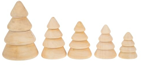 Weihnachtsdeko Holz Deko BäUme 5 StüCk Kreative Weihnachtsbaum Ornamente FüR Schreibtisch Festliche Dekoration Winterliche Feiertage