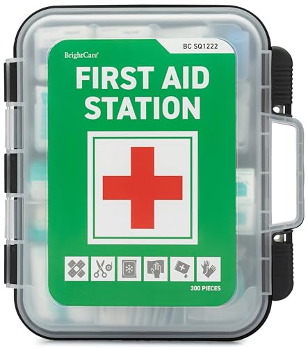 Large First Aid Kit Cabinet, Wall Mountable & Portable, OSHA Compliant
