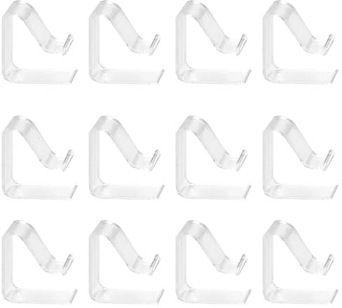 Lot de 12 Pinces à Nappe en Plastique Transparent, Adaptées aux Tables de 3,6 à 5,6 cm d'Épaisseur, Idéales pour Noël, Mariages, Fêtes, Utilisation Intérieure et Extérieure, Camping